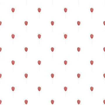 Red and white striped repeating balloon pattern Stock Illustration