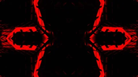 Red and White Strobe Hexagonal Kaleidoscope Background VJ Loop in 4K Stockbeeldmateriaal 340225873