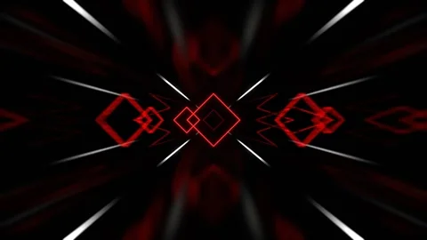 Red and White Strobe Neon Rhythm Tunnel Background VJ Loop in 4K Stock Footage 310294811