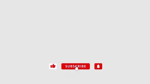 Red and white subscribe, like, bell notification button animation with hand.. Video stock 289555094