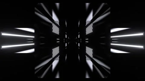 Red and White Super Cool Sci-Fi Neon Digital Tunnel Background VJ Loop in 4K Vidéo 337926663