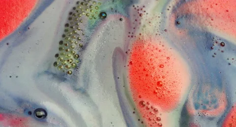 Red and White Swirling Bubbles Stock Footage 57468832