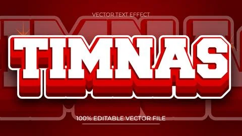 Red and White text effect editable Futuristic Neon text style Stock Illustration