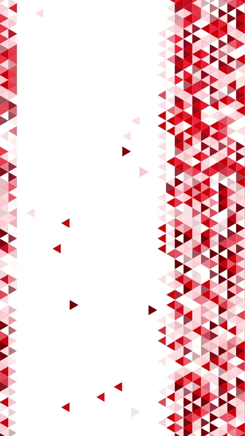Red and white triangle pattern with copy space. Vertical video. Stock Footage 330167616