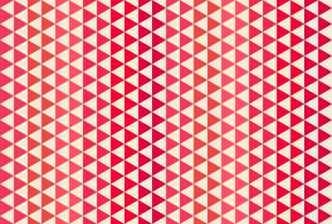 Red and white triangle pattern. Seamless vector background Illustrazione stock