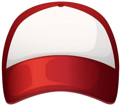Red and White Trucker Cap Vector Illustration Stock Illustration