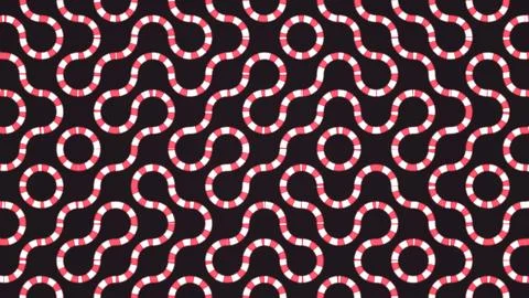 Red and white twisted lines on dark background Stock Illustration