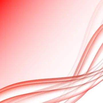 Red and white waves modern futuristic abstract background Stock Illustration