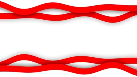 Red and White Wavy Ribbon Frame for Indonesian Independence Day Background. Stock Footage 340806508