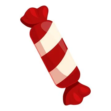 Red and white wrapped candy showing festive treat Stock Illustration