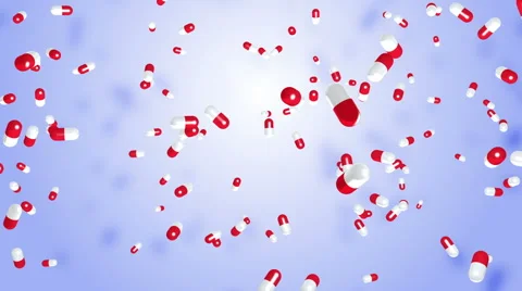 Red and withe pill animate compostition Stock Footage 43260222