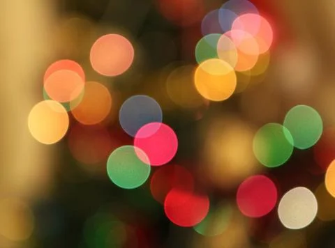 Red and yellow abstract blurred glowing lights of different colors Foto stock
