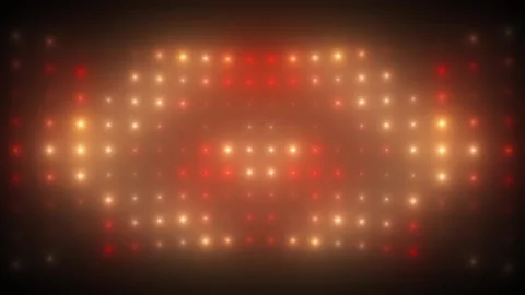 Red and Yellow Arrow Lights Flashing Outwards Motion Background Stock Footage 143507553