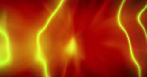 Red and yellow beams of light, having the structure of plasma Stock Footage 242586989
