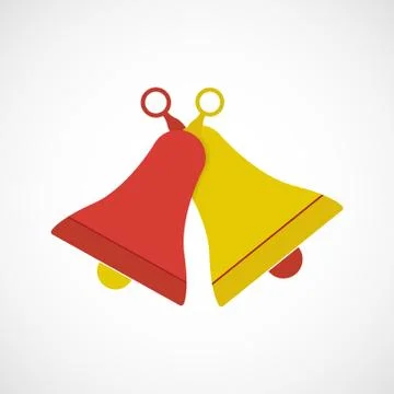 Red and yellow bells, vector Stock Illustration