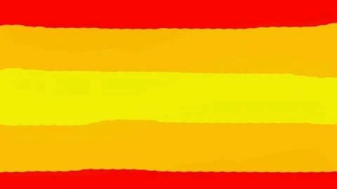 Red and yellow color patterns move randomly and generate abstract patterns Stock-Footage 220609980