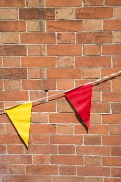 Red and Yellow Flags Stock Photos