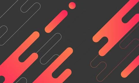 Red and yellow gradient rounded shape on dark background. Stock Illustration