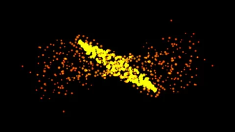 Red and Yellow Particle Background Animation Stock Footage 244790429