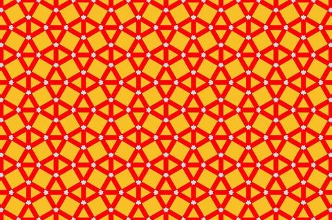 A red and yellow patterned background with a white dot in the middle Stock Illustration