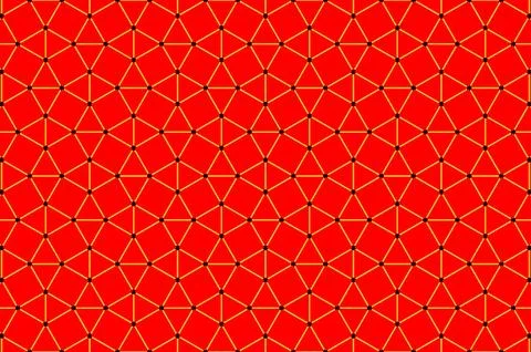 A red and yellow patterned background with black dots Stock Illustration