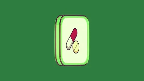 Red and yellow pill background white object Видео 337028805