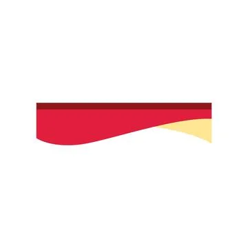 Red and yellow ribbon waving in the wind Stock Illustration