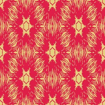 Red and yellow seamless vector abstract pattern Stock Illustration