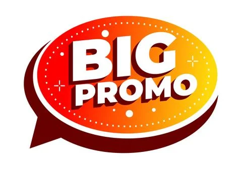 Red and yellow speech bubble template with big promo text for marketing pro.. 库存插图