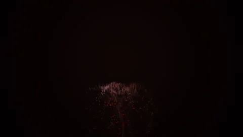 Red and yellow splashes on the black background. Video stock 131159828