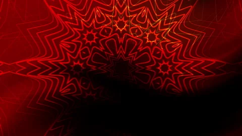 Red and yellow starshaped patterns on black background. Stock Footage 280486455