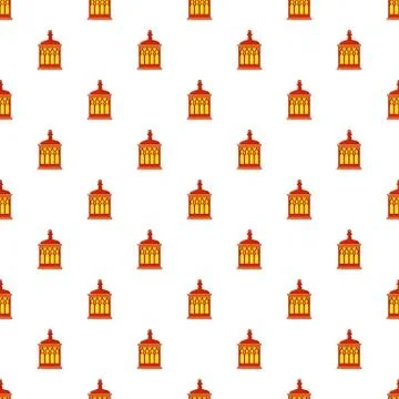 Red and yellow Turkish lantern pattern Stock Illustration