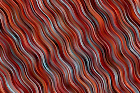 Red and yellow waves vector background. Stock Illustration