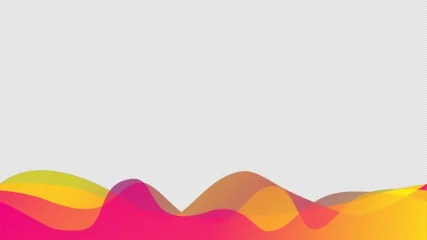 Red and yellow wavy animated border with alpha channel and transparent Stock Footage 243648294