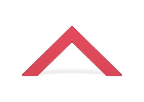 Red angular arch geometric corner geometric 3d decor basic foundation desig.. 스톡 일러스트
