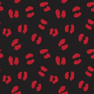 Red Animal Leopard Seamless Pattern Background 库存插图