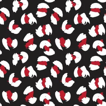 Red Animal Leopard Seamless Pattern Background Stock Illustration