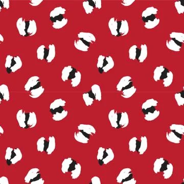Red Animal Leopard Seamless Pattern Background 스톡 일러스트