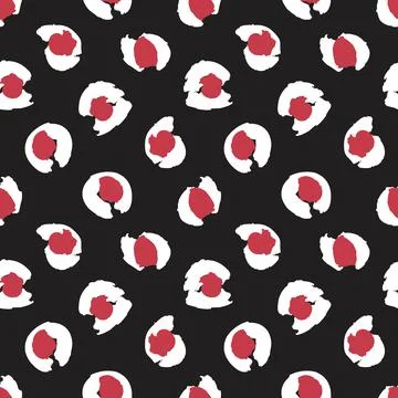 Red Animal Leopard Seamless Pattern Background Stock Illustration