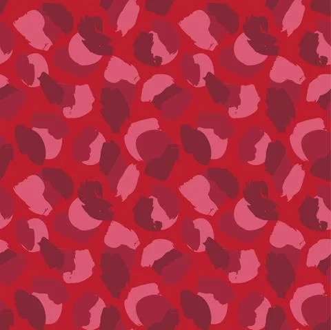 Red Animal Leopard Seamless Pattern Background Stock Illustration