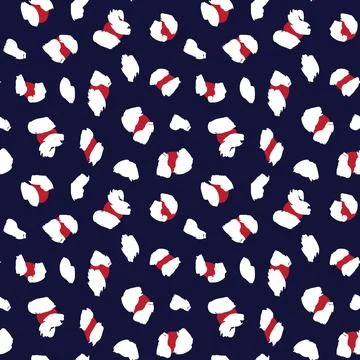 Red Animal Leopard Seamless Pattern Background 스톡 일러스트