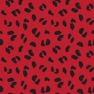 Red Animal Leopard Seamless Pattern Background 스톡 일러스트