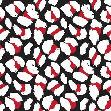Red Animal Leopard Seamless Pattern Background Stock Illustration