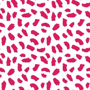 Red Animal Leopard Seamless Pattern Background Stock Illustration