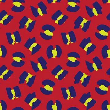 Red Animal Leopard Seamless Pattern Background 스톡 일러스트