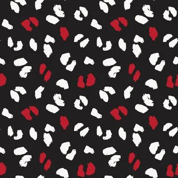 Red Animal Leopard Seamless Pattern Background 스톡 일러스트