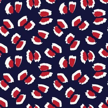 Red Animal Leopard Seamless Pattern Background Stock Illustration