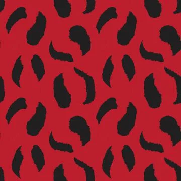 Red Animal Leopard Seamless Pattern Background Illustrazione stock
