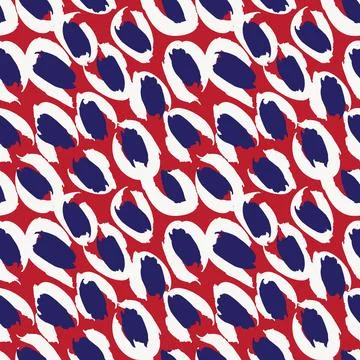 Red Animal Leopard Seamless Pattern Background Stock Illustration