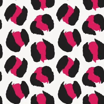 Red Animal Leopard Seamless Pattern Background 스톡 일러스트